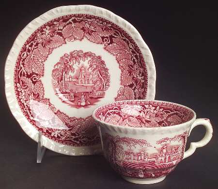 Vista Pink (No Trim) Oversized Cup & Saucer Set