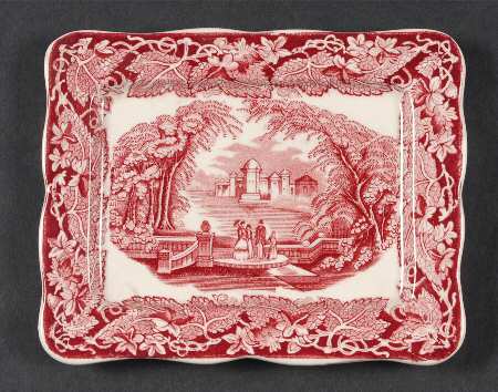 Vista Pink (No Trim) Cheese Dish with Lid, Base Only (Wedge)