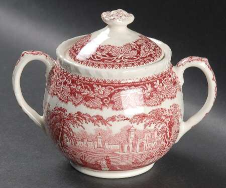 Vista Pink (No Trim) Small Sugar Bowl & Lid