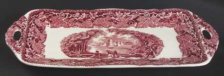 Vista Pink (No Trim) Rectangular Tray 11"