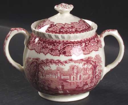 Vista Pink (No Trim) Sugar Bowl & Lid