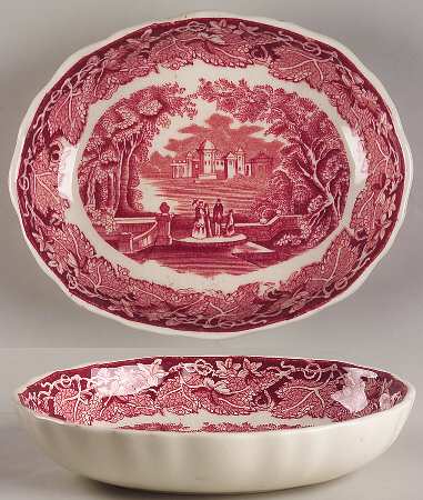Vista Pink (No Trim) 6" Oval Sweet Meat Dish