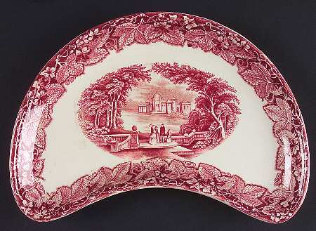 Vista Pink (No Trim) Crescent Salad Plate
