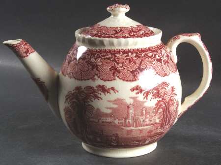 Vista Pink (No Trim) Teapot & Lid