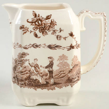 Watteau Brown Square Fan Creamer