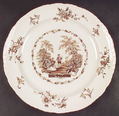 Watteau Brown 14" Chop Plate (Round Platter)