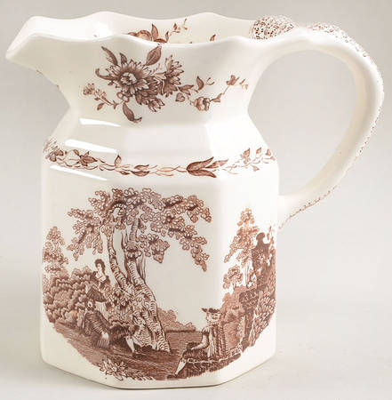 Watteau Brown 32 Oz Fenton Jug