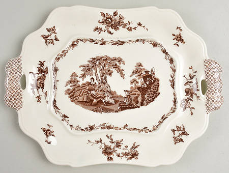 Watteau Brown Underplate for Tureen