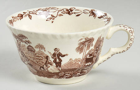 Watteau Brown Flat Cup