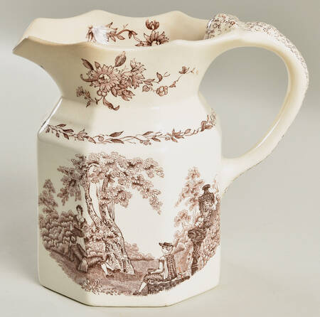 Watteau Brown 40 Oz Fenton Jug