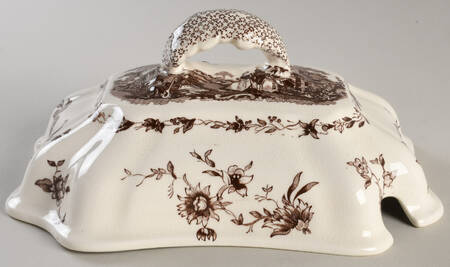 Watteau Brown Lid for Tureen