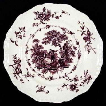 Watteau Brown Dinner Plate