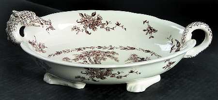 Watteau Brown Dessert Bowl