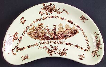 Watteau Brown Crescent Salad Plate