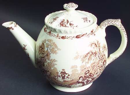 Watteau Brown Teapot & Lid