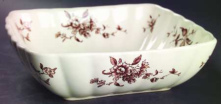 Watteau Brown 8" Square Vegetable Bowl