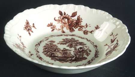 Watteau Brown Fruit/Dessert (Sauce) Bowl