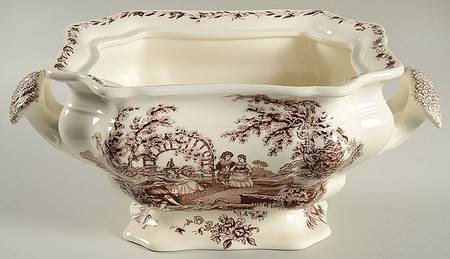 Watteau Brown Tureen No Lid