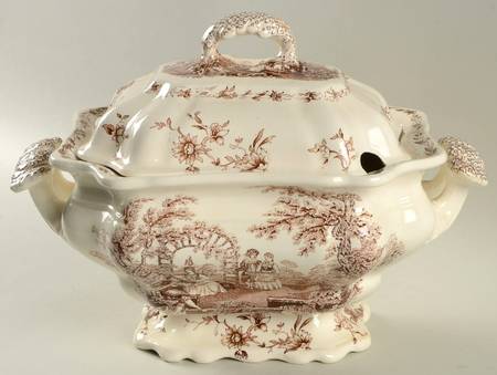 Watteau Brown Tureen &  Lid