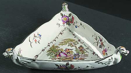 Watteau Multicolor Triangular Vegetable Bowl