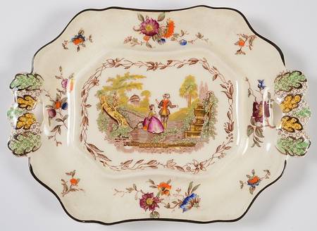 Watteau Multicolor Underplate for Sauce Boat