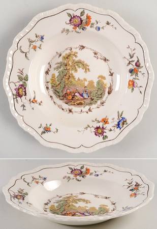 Watteau Multicolor Large Rim Soup Bowl