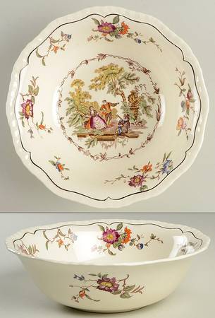 Watteau Multicolor 9" Round Vegetable Bowl