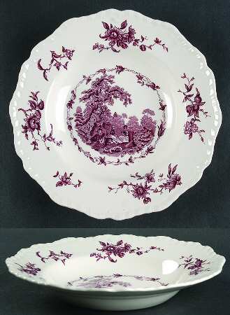 Watteau Mulberry Large Rim Soup Bowl