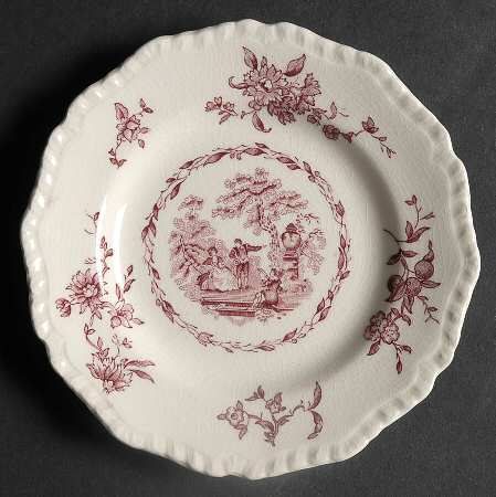 Watteau Mulberry Bread & Butter Plate
