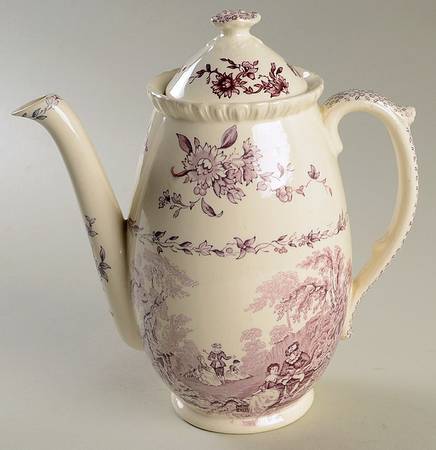 Watteau Mulberry Coffee Pot & Lid