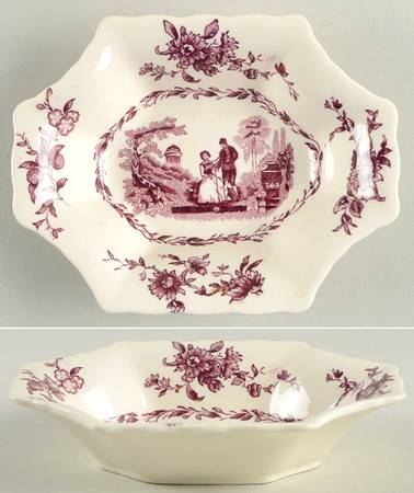 Watteau Mulberry Small Sweet Meat Dish