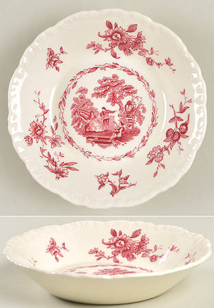 Watteau Pink Fruit/Dessert (Sauce) Bowl