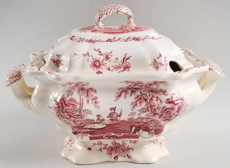 Watteau Pink Tureen & Lid