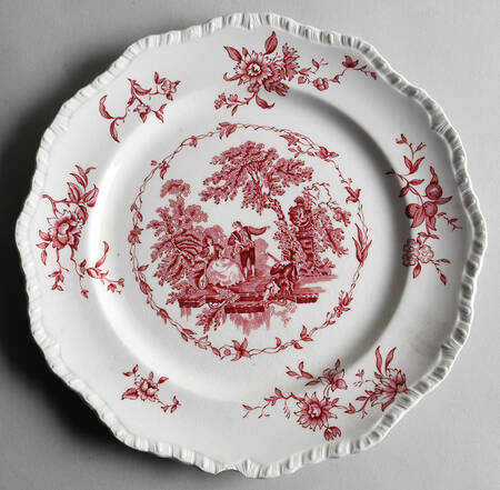 Watteau Pink Dinner Plate