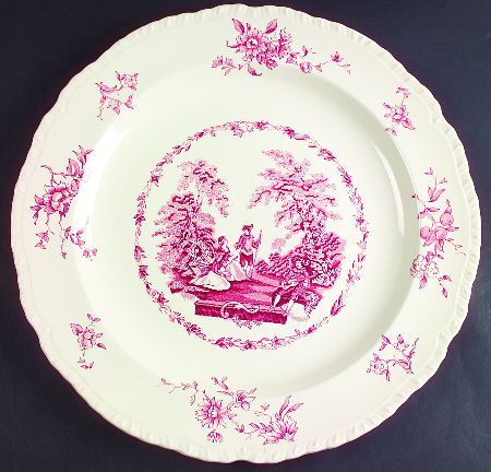 Watteau Pink 14" Chop Plate (Round Platter)