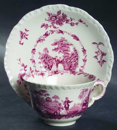 Watteau Pink Oversized Cup & Saucer Set