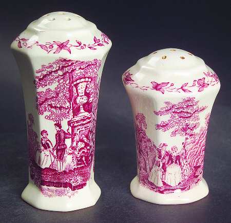 Watteau Pink Salt & Pepper Set