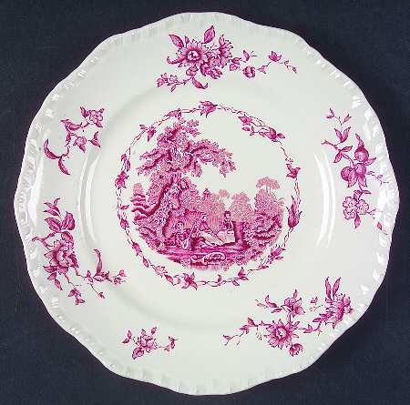 Watteau Pink Luncheon Plate