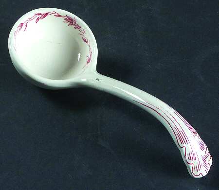 Watteau Pink Solid Piece Sauce Ladle