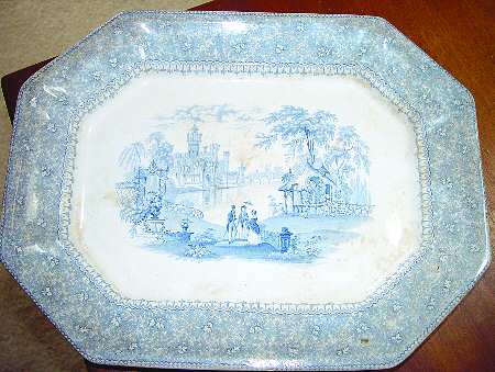 Garden Scenery 15" Oval Serving Platter