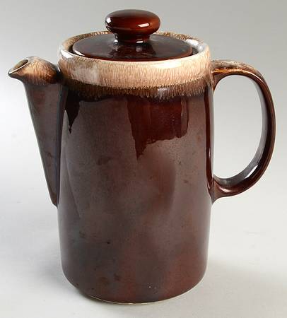 Brown Drip Coffee Pot & Lid
