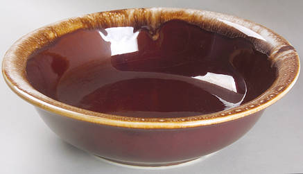 Brown Drip 10" Round Vegetable Bowl