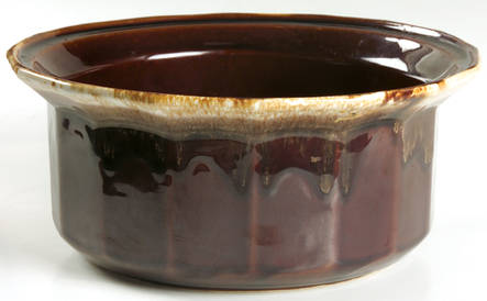 Brown Drip 2.5 Qt Round Casserole No Lid