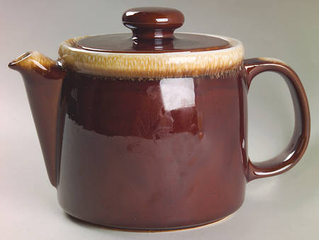 Brown Drip Teapot & Lid