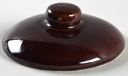 Brown Drip Lid for Small Bean Pot