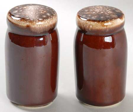 Brown Drip Salt & Pepper Set