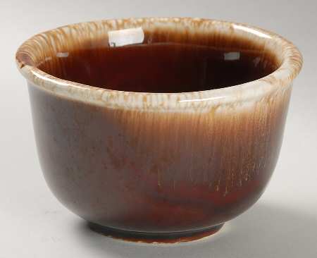 Brown Drip Custard Cup