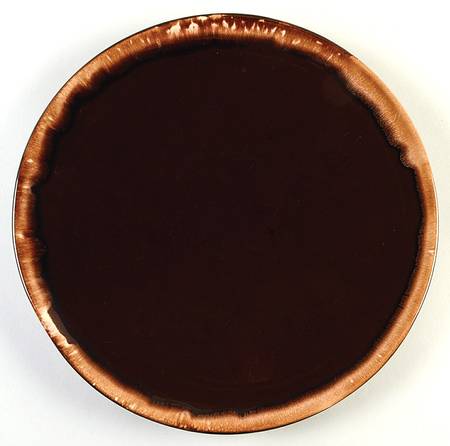 Brown Drip 13" Chop Plate (Round Platter)