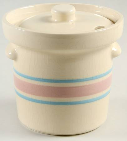Pink & Blue Stripes 5" Storage Jar & Lid