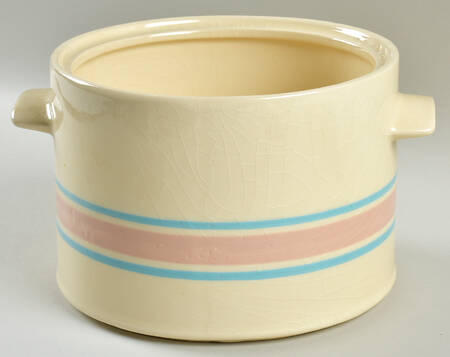 Pink & Blue Stripes Tureen No Lid